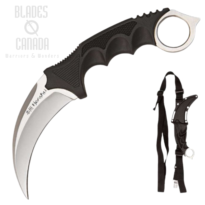 Honshu Fixed Blade Karambit Knife, Shoulder Harness, UC2977